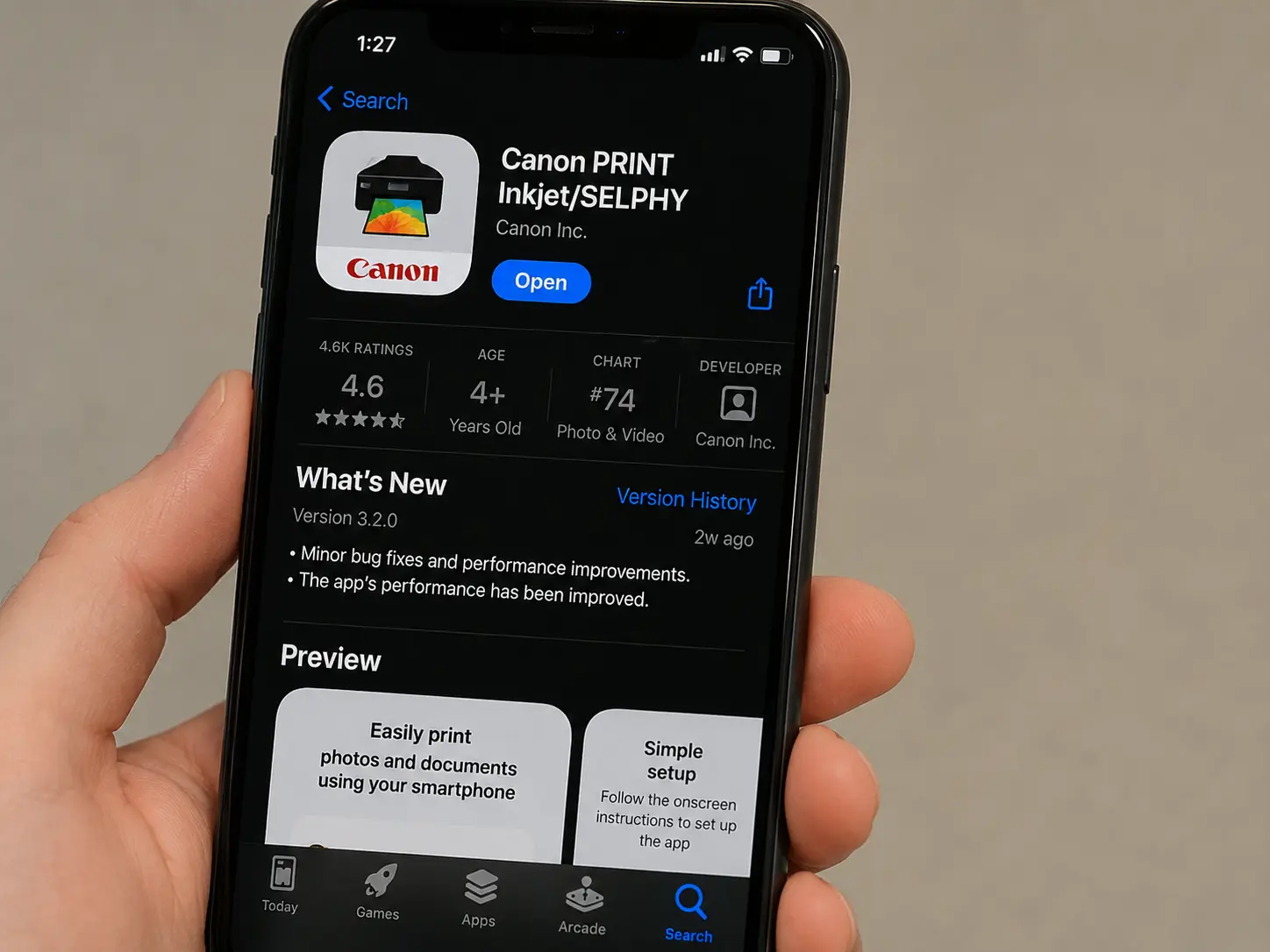 Canon PRINT Inkjet/SELPHY App download phone